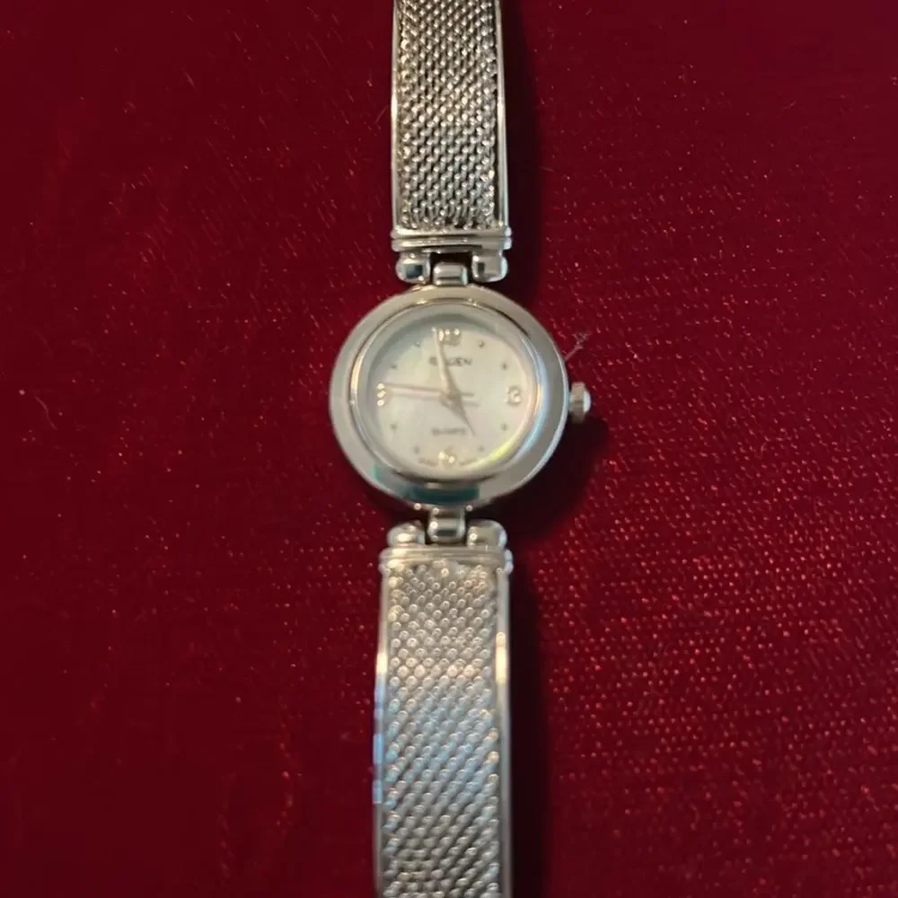 Vintage Mother of Pearl Silver Gruen Watch